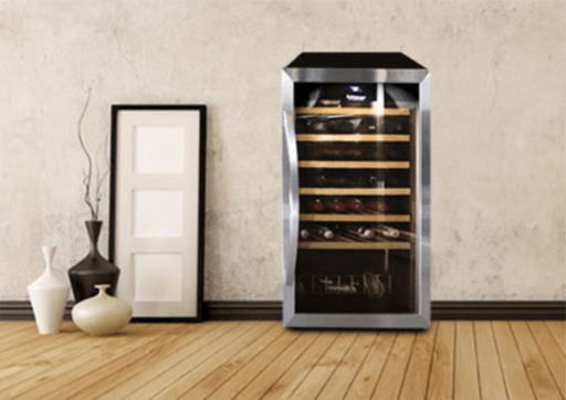 a compressor wine cooler is on the ground